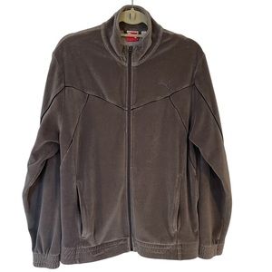 Vintage PUMA SportLifestyle Gray Velour Tracksuit Jacket Men’s size M
